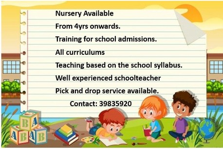 Tubli, General, 💫💫💫Nursery Available From 4yrs Onwards Training For School Admissions 📞 39835920💫💫💫