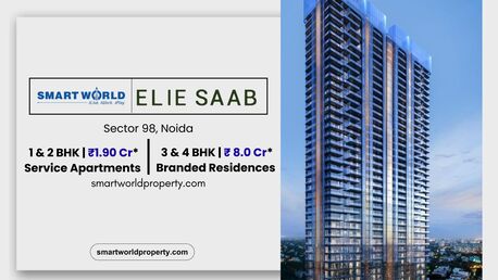 Noida, Real Estate For Sale, INR 90000000,  3 BR,  2900 Sq. Feet,  Smart World ES Sector 98 - Pre-Launch Branded Service Apartments Noida