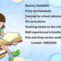 📘📒📘Nursery Available From 4yrs Onwards Training For School Admissions 📞 39835920📘📒📘