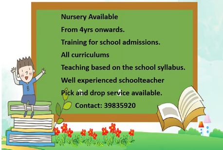 Tubli, Education, 🌳🌳🌳Nursery Available From 4yrs Onwards Training For School Admissions 📞 39835920🌳🌳🌳