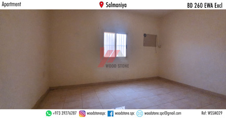 Salmaniya, Apartments/Houses, BHD 260/month,  2 BR,  120 Sq. Meter,  Unfurnished 2 Bedroom Apartment, Salmaniya - BD 260 Excl WSSM029