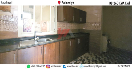 Salmaniya, Apartments/Houses, BHD 260/month,  2 BR,  120 Sq. Meter,  Unfurnished 2 Bedroom Apartment, Salmaniya - BD 260 Excl WSSM029