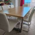 REPRICE: Good As New 6seater Wood Table With Chairs, Double & Single Beds And Corner Table