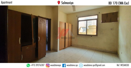 Salmaniya, Apartments/Houses, BHD 170/month,  2 BR,  90 Sq. Meter,  Unfurnished 2 Bedroom Apartment, Salmaniya - BD 170 Excl WSSM030