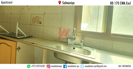 Salmaniya, Apartments/Houses, BHD 170/month,  2 BR,  90 Sq. Meter,  Unfurnished 2 Bedroom Apartment, Salmaniya - BD 170 Excl WSSM030