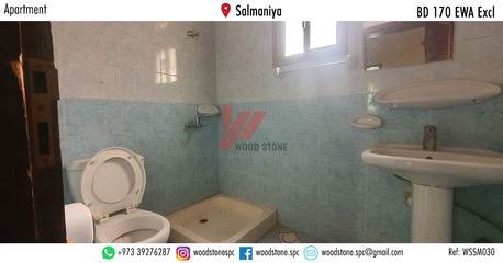 Salmaniya, Apartments/Houses, BHD 170/month,  2 BR,  90 Sq. Meter,  Unfurnished 2 Bedroom Apartment, Salmaniya - BD 170 Excl WSSM030