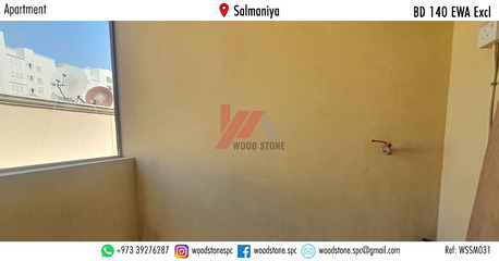 Salmaniya, Apartments/Houses, BHD 140/month,  1 BR,  75 Sq. Meter,  Unfurnished 1 Bedroom Apartment, Salmaniya - BD 140 Excl WSSM031