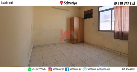 Salmaniya, Apartments/Houses, BHD 140/month,  1 BR,  75 Sq. Meter,  Unfurnished 1 Bedroom Apartment, Salmaniya - BD 140 Excl WSSM031