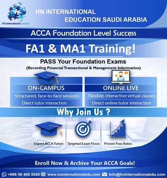 Jeddah, Financial, ACCA FA1 AND MA1 TRAINING IN JEDDAH