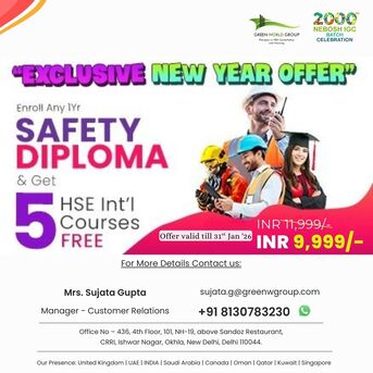 New Delhi, Lessons Offered, Safety Diploma Courses In New Delhi