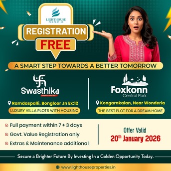 Hyderabad, Residential Plots, INR 21000,  158 Sq. Yard,  HMDA & RERA Approved Open Plots/Independent House