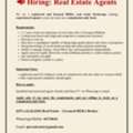 Hiring: Real Estate Agents