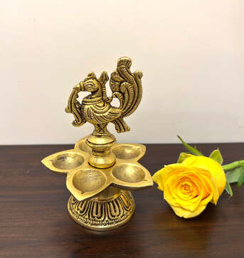 New Delhi, Household Items, INR 1645,  Buy Authentic Handcrafted Brass Diyas Online At Yathashilpam