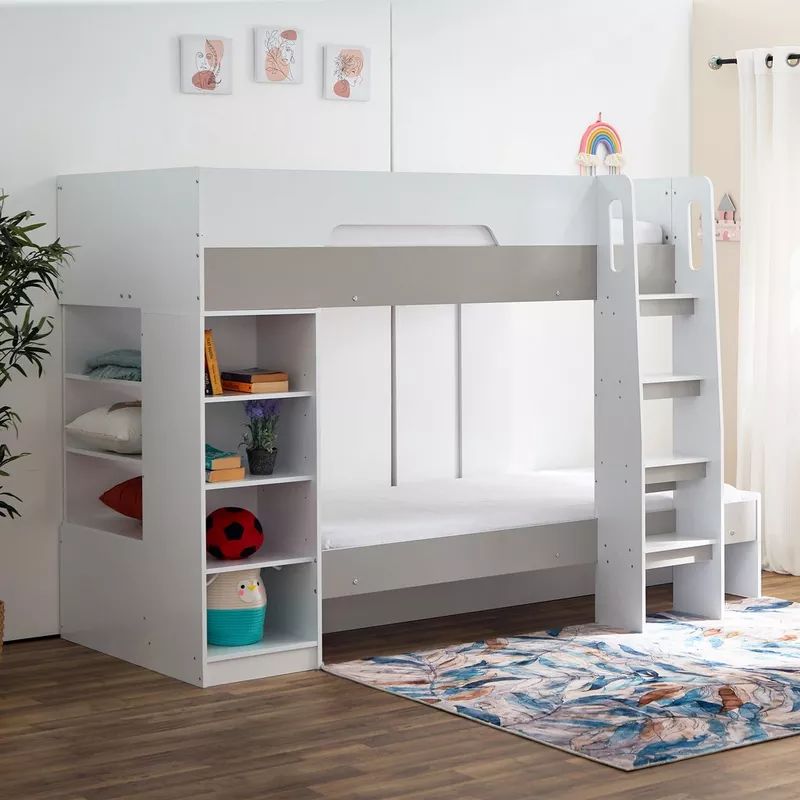 Makkah, Furniture, SAR 950,  Home Box Halmstad Bunk Bed With Storage - 90x190 Cm