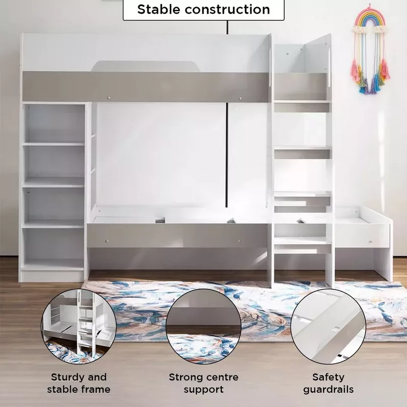 Makkah, Furniture, SAR 950,  Home Box Halmstad Bunk Bed With Storage - 90x190 Cm