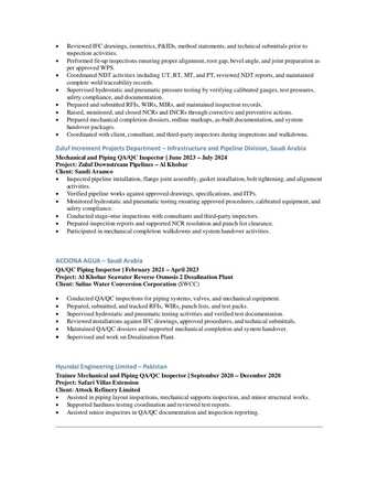 Jubail, Job Seekers, QA/QC Piping Inspector +NDT Level II