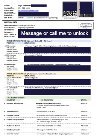 Riyadh, Job Seekers, I.T Admin Or Document Controller