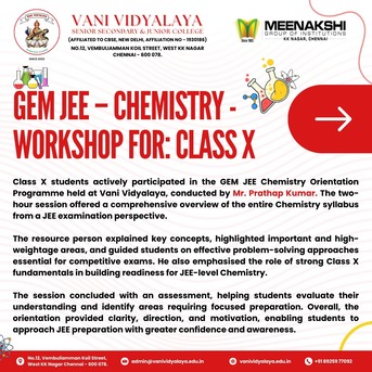 Chennai, Education, Best CBSE School In Chennai | Vani Vidyalaya