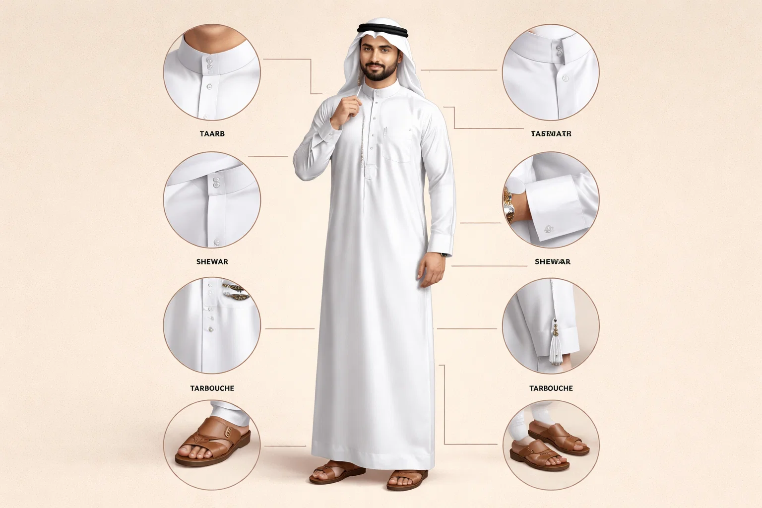 London, Clothing & Accessories, GBP 40,  Luxury Off-White Thobe