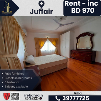 Juffair, Villas, BHD 970,  Furnished,  Fully Furnished Luxurious Compound Villa For Rent &ndash; Juffair | BD 970/- Inclusive EWA