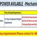 Manpower Available  75 No's Mechanical Helper's Available With All Documents
