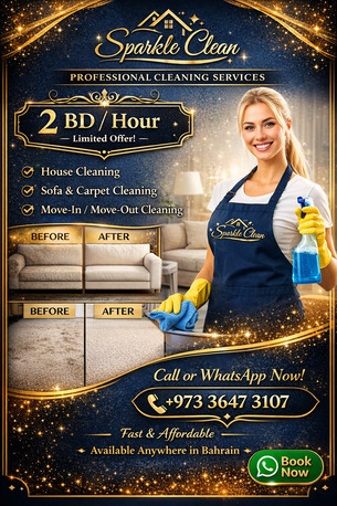 Juffair, Cleaning, We Provide Professional Cleaning Services In All Parts Of Bahrain At Only 2BDper Hour.