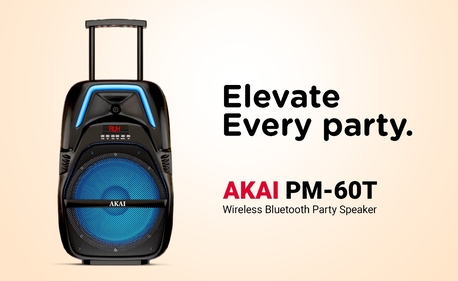 Chandigarh Tricity, Electronics, INR 5449,  AKAI PartyMate Pro 60W Portable Bluetooth Trolley Speaker With Karaoke