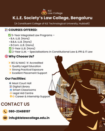 Bangalore, Education, Top Law College In India &ndash; Discipline & Rules | KLE Law College