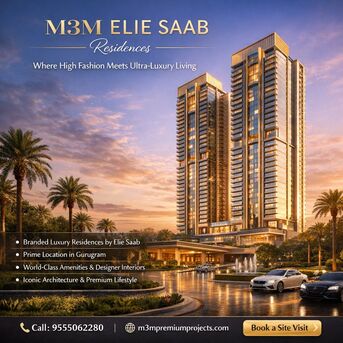 Gurgaon, Apartments/Houses, Studio,  4350 Sq. Feet,  Luxury Apartments In Gurugram | M3M Elie Saab New Launch
