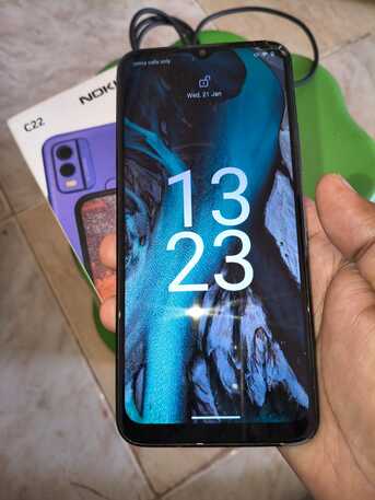 Hara, Mobile Phones, SAR 200,  Nokia C22 Dual Sim 4g Mobile With 4gb & 64 Gb Ram With Box And Charger For Sale Urgently..