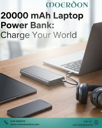 Bhopal, Electronics, INR 10499,  20000 MAh Laptop Power Bank - High Capacity | Moerdonstore