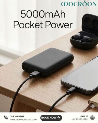 Bhopal, Electronics, INR 3999,  Mini Power Bank 5000mAh - Fast 18W Charging!