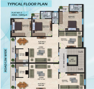 Hyderabad, Real Estate For Sale, INR 6500, 4 BR, 1660 Sq. Feet, INR 6500, 4 BR, 1660 Sq. Feet, 4BHK Flats Available - Hyderabad New Malakpet