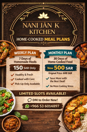 Al Safa, Food & Drink, Home Made Desi Food ( Weekly And Monthly Plan)