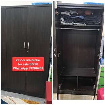 Manama, Furniture, BHD 28,  ✅️ 2 Door Wardrobe For Sale In Good Condition With Delivery
