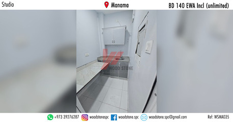 Manama, Apartments/Houses, BHD 140/month,  Studio,  35 Sq. Meter,  Semi-Furnished Studio, Manama - BD 140 Incl (unlimited) WSMA035