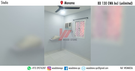 Manama, Apartments/Houses, BHD 130/month,  Studio,  30 Sq. Meter,  Semi-Furnished Studio, Manama - BD 130 Incl (unlimited) WSMA036