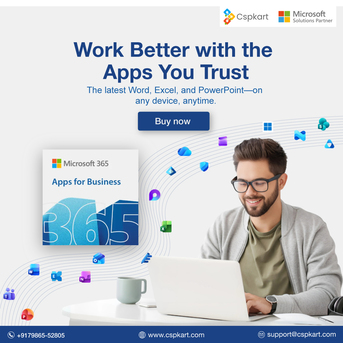 Punjab, Software, INR 6178,  Microsoft 365 Apps For Business Cost | 1-Year Subscription &ndash; Instant Email Delivery | CSPK