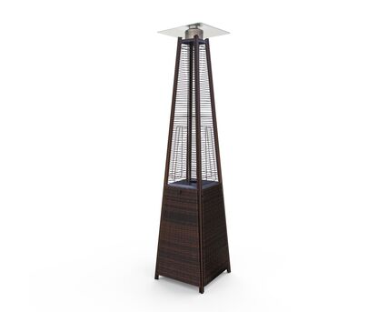 Abu Dhabi, Furniture, AED 1099,  Pyramid Flame Wicker Rattan Patio Heater - 13,000W Outdoor Gas Heater