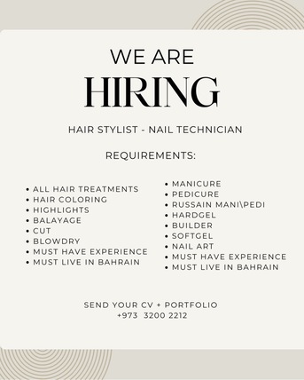 Manama, Jobs, Salon Job Offer