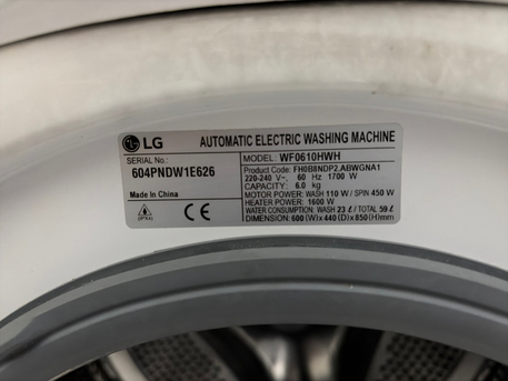 Hara, Appliances, SAR 450,  Lg 6kg Front Load Automatic Washing Machine F