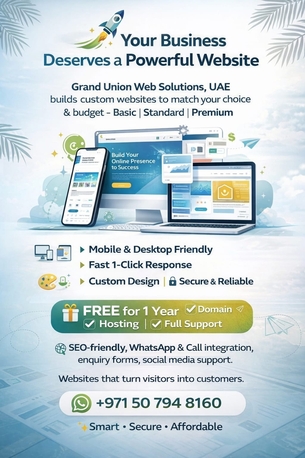 Abu Dhabi, Web Design & Development, Website Development Companies In UAE - Grand Union Web Solutions
