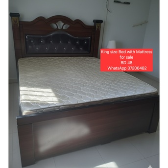 Manama, Furniture, BHD 48,  ✅️ 180.200 Cm Bed With Mattress For Sale In Goood Condition With Delivery
