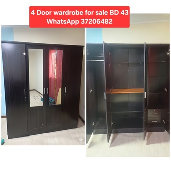 Manama, Furniture, BHD 43,  ✅️ 4 Door Wardrobe For Sale In Good Condition With Delivery
