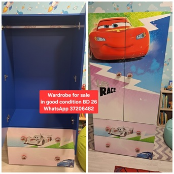 Manama, Furniture, BHD 26,  ✅️ Kids Wardrobe For Sale In Good Condition With Delivery
