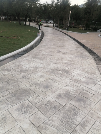 Ad Diriyah, Construction, الخرسانة المطبوعة الملونة صبة مروحة ميزا