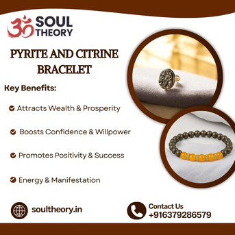 Mumbai, Materials, Pyrite And Citrine Bracelet | A Symbol Of Wealth, Confidence, And Positive Energy