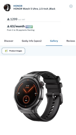 Khobar, Watches, SAR 650,  Honor Ultra 5 Watch @50% Off( Brand New, Box Not Opened)