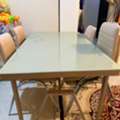 SAR 700,  Dining Table  With Solid Metal Frame And Glass Table Top