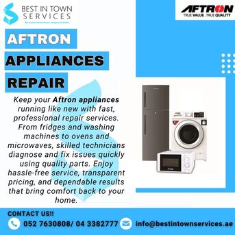 Dubai, Appliance Repair, Aftron Home & Kitchen Appliances Repair Services